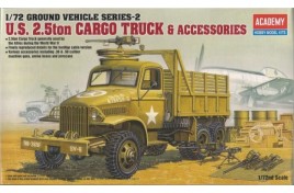 Academy 1/72 U.S. 2 1/2 Ton 6x6 Cargo Truck & Accessories WWII Ground Vehicle Set-2